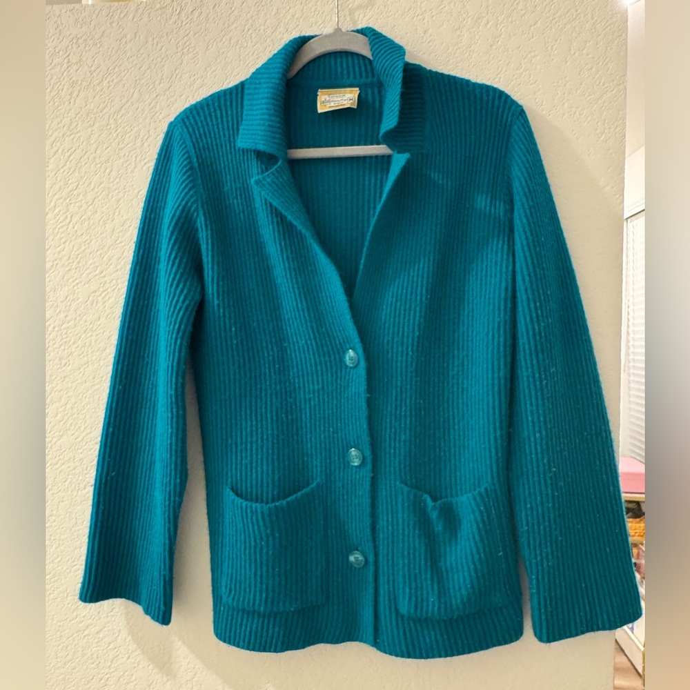 Vintage Teal Cardigan